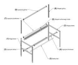 Stół do pakowania 4lop STANDARD 80x200 cm z nożem