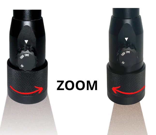 Porównanie trybów pracy iluminatora X-Hog Pro v2 – 850 nm, 940 nm i światło widzialne