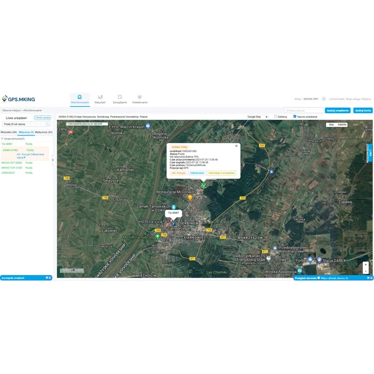 Lokalizator GPS odcięcie paliwa 8-90V MK23