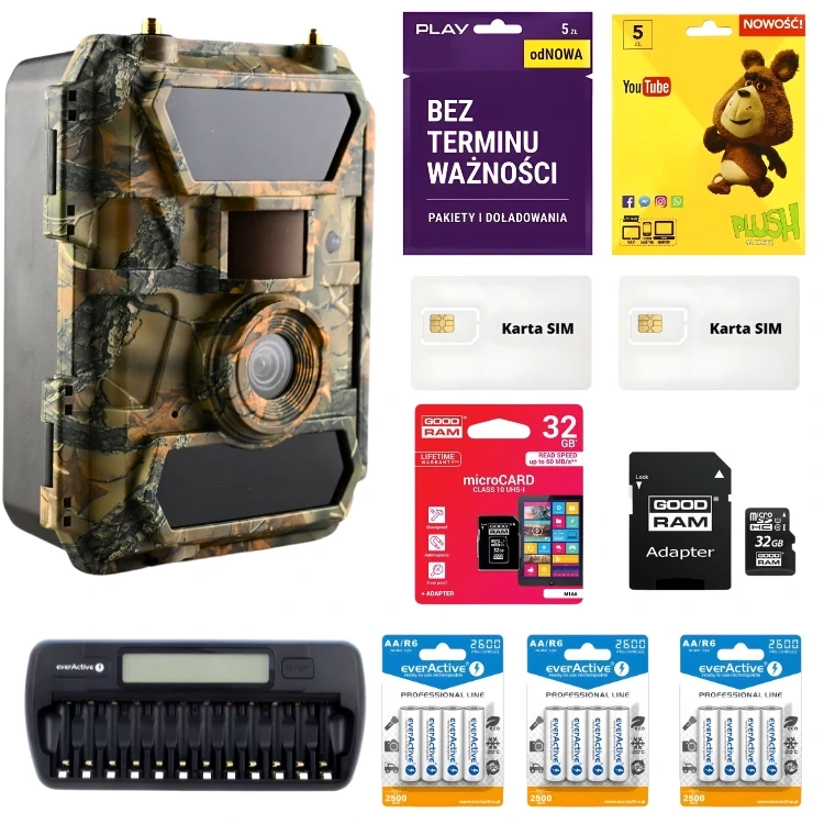 Kompletny zestaw profesjonalny z modułem GPS i ładowarką