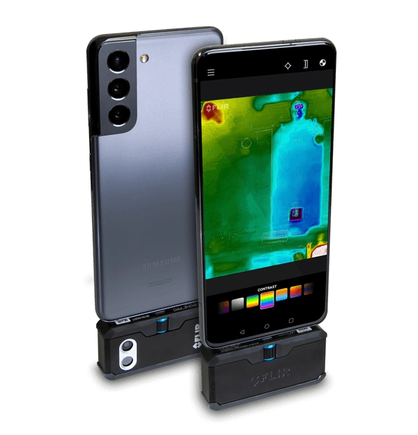 Porównanie obrazu termowizyjnego z technologią MSX wykonanego kamerą FLIR ONE Pro
