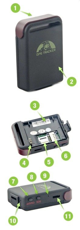 Lokalizator Tracker GPS TK-102-2B IOS ANDROID
