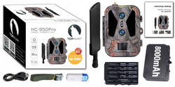 Kamera Leśna Fotopułapka 4K 4G LTE PODGLĄD na ŻYWO Aplikacja HC-950Pro AKU  + preparat do wabienia dzików