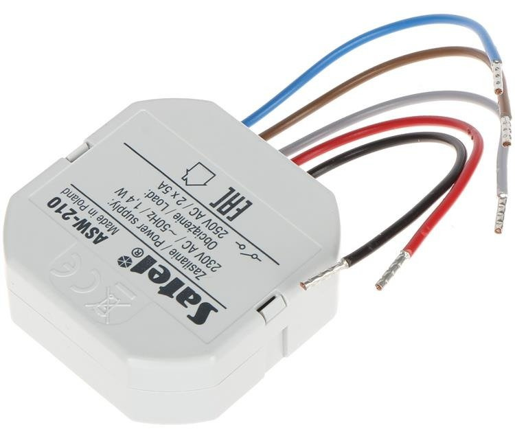 Bezprzewodowy Dwukanałowy Sterownik 230V AC ASW-210 ABAX/ABAX2 Satel