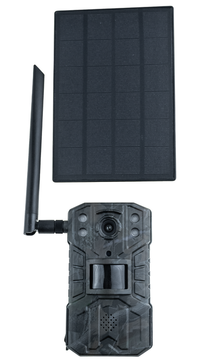 Fotopułapka H2 4G LTE live view z głośnikiem, 3×18650 i panelem solarnym w zestawie — IP66, 14 Mpx, 2.7K