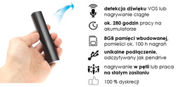 Dyktafon cyfrowy Q-500 8GB detekcja głosu VOS