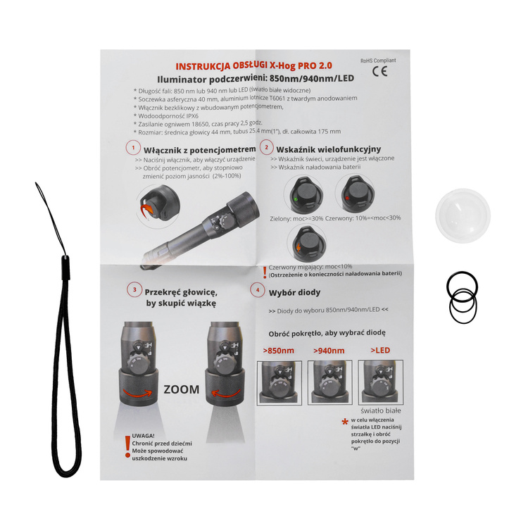 Iluminator podczerwieni laserowy X-hog Pro v2 LED 940/850 nm