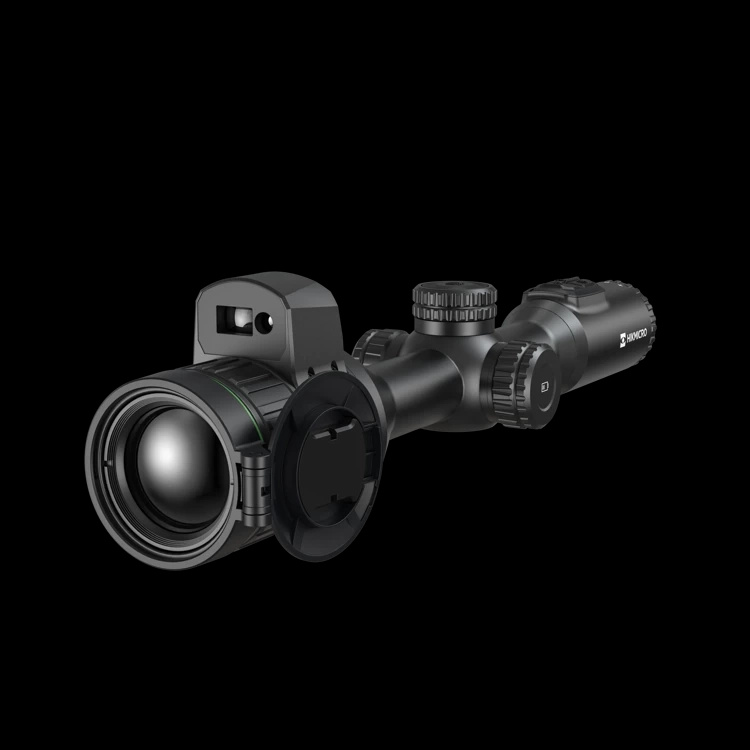 Zestaw celownika Alpex A50EL 4K LRF HIKMICRO z iluminatorem X-Hog Pro na białym tle