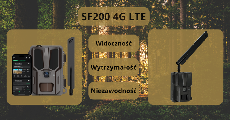 Fotopułapka do obserwacji zwierząt kamera leśna SF200 4G LTE
