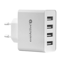 Ładowarka sieciowa everActive SC-400 4xUSB 5A