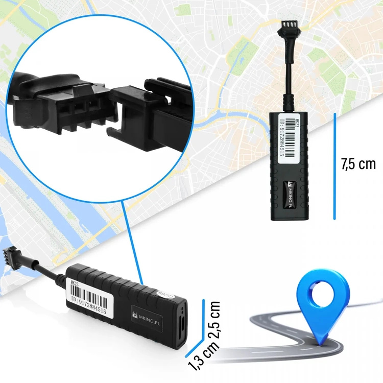 Lokalizator GPS odcięcie paliwa 8-90V MK23