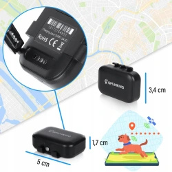 Lokalizator GPS MK059 4G LTE dla Psa i Kota Wodoodporny IP67 Dźwięk + LED