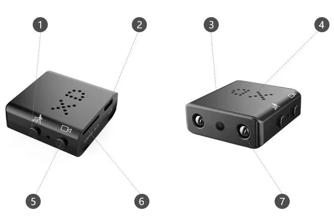 Zestaw akcesoriów kamery XD DVR - kabel USB, adapter i instrukcja