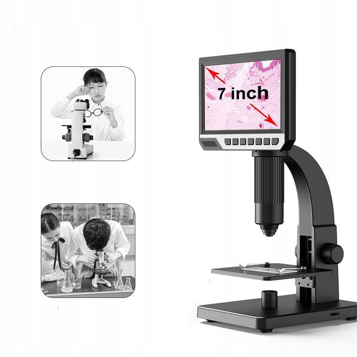 Mikroskop cyfrowy LCD 12Mpix 2000x 7" Inskam 315