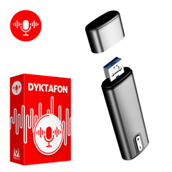 Dyskretny Dyktafon w Pendrive MK-Q16 – 50h Nagrywania, Aktywacja Głosem i 8GB Pamięci