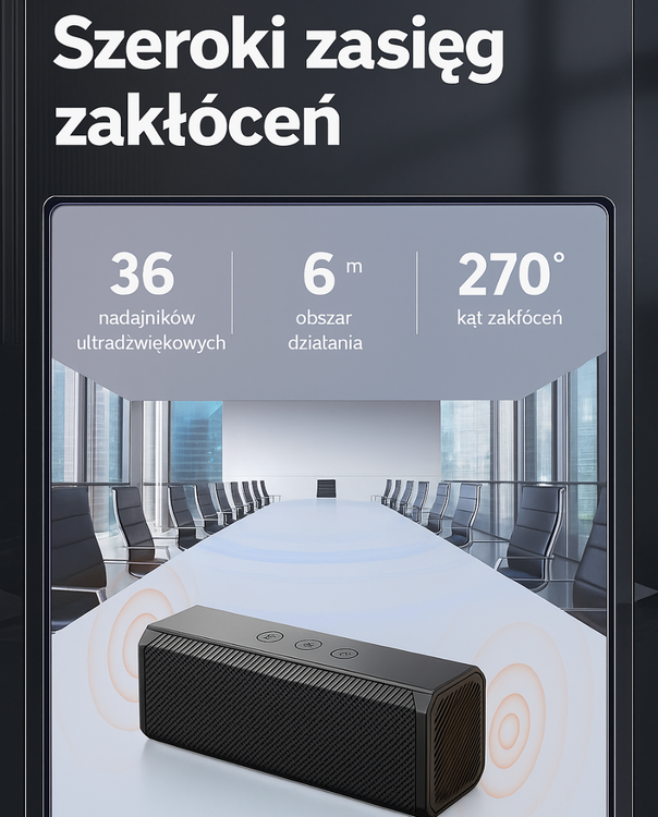 OUTLET Zagłuszacz podsłuchów nagrywania MKF16 szumidło dźwięku OUTLET (PRODUKT BEZ ORYGINALNEGO OPAKOWANIA)