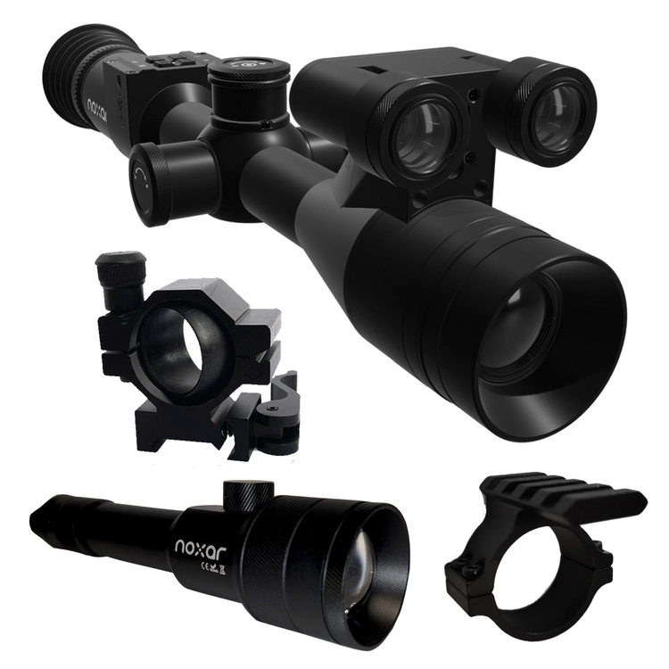 Zdjęcia zestawu celownik noktowizyjny Noxar Sidar 4K LRF + dwa montaże + iluminator podczerwieni Dir Pro V2