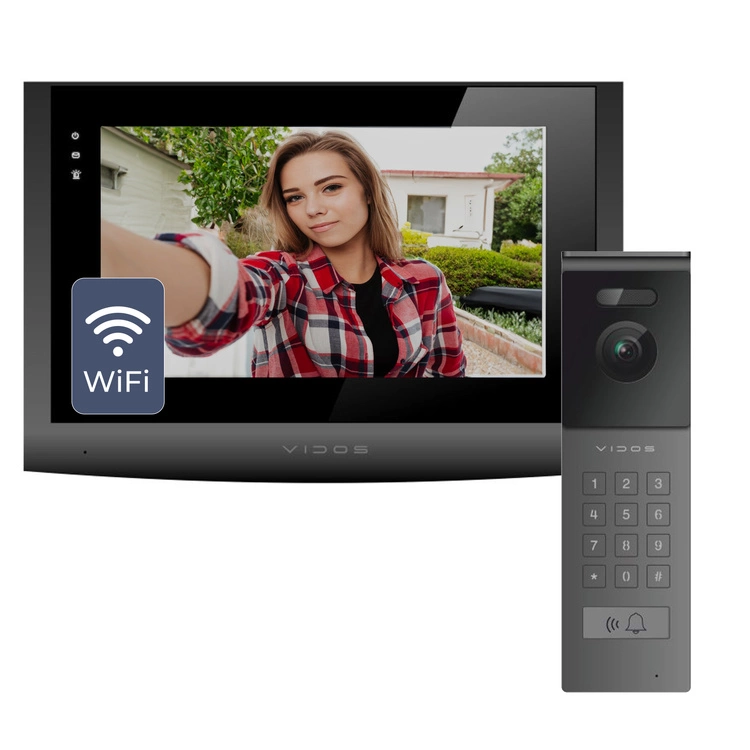 Zestaw Monitor wideodomofonu IP M200B-X WIFI + Stacja bramowa zewnętrzna S202 Vidos 2IP