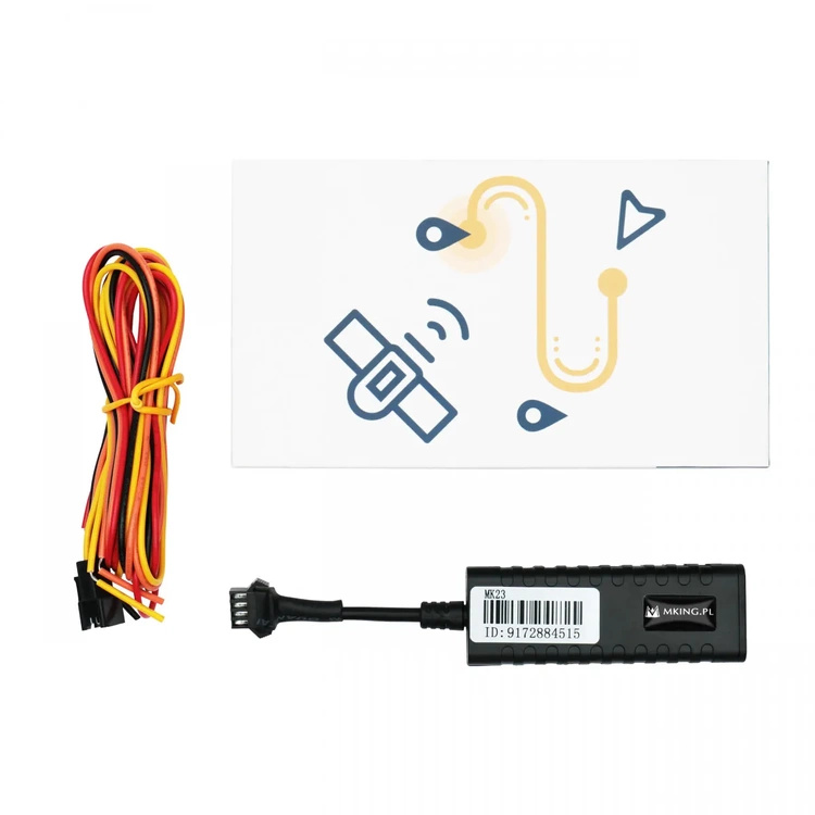 Lokalizator GPS MK23 do Auta z Odcięciem Paliwa 8-90V Przekaźnik w Zestawie