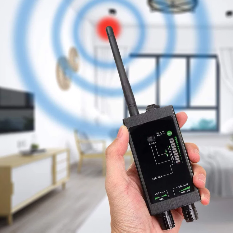 Wykrywacz podsłuchów, lokalizatorów GPS i kamer WiFi MD8000 detektor z sondą i laserem