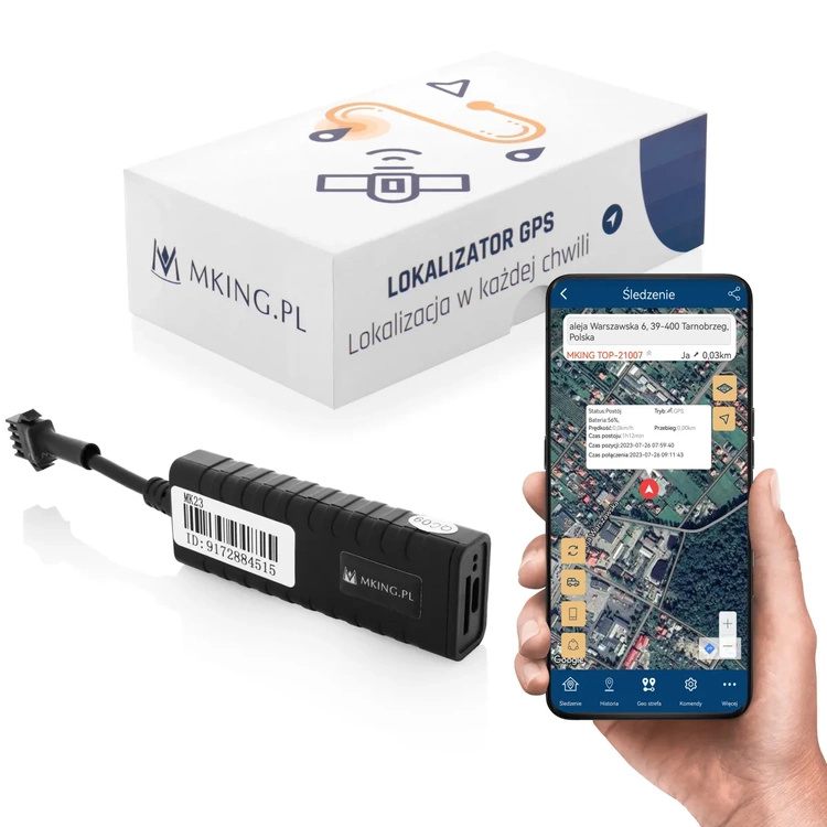 Lokalizator GPS MK23 do Auta z Odcięciem Paliwa 8-90V Przekaźnik w Zestawie