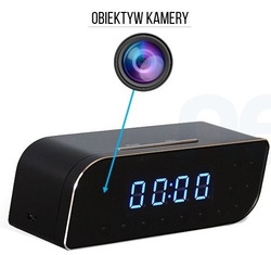 Mini kamera w zegarku szpiegowskim NX70 WIFI HD podgląd na żywo budzik