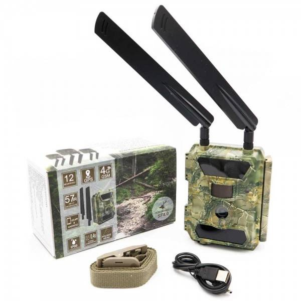 Zestaw Fotopułapka SF4.0P-CG Pro AES GPS + 12x AA + karty SIM i SD + Ładowarka