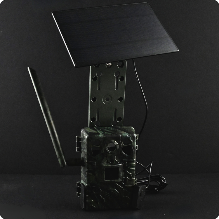 Zestaw Fotopułapka GSM Kamera Leśna TOPHUNT H6 Green Panel Solarny 6xAkumulator 18650 Karta SD 32 GB Karta SIM Orange + Preparat zapachowy wabik na dziki