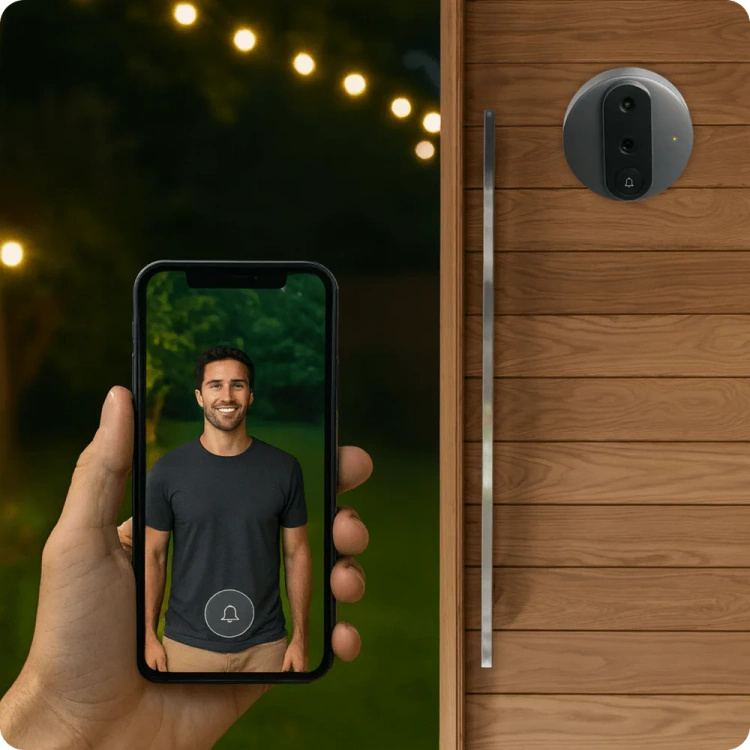 Wizjer elektroniczny judasz z czujnikiem ruchu JDS1 tryb nocny