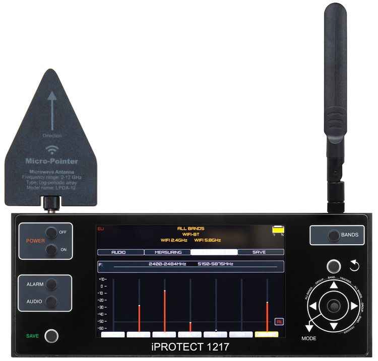 Profesjonalny Wykrywacz Protect 1217 – Najsilniejszy Detektor 5G, GSM, WiFi i Lokalizatorów GPS