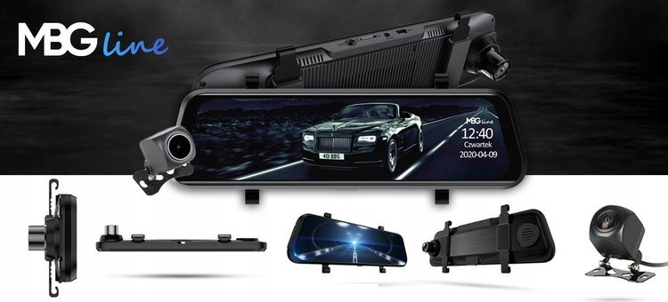 Kamera w lusterku wstecznym 2K HS900PRO SONY + Adapter zasilania dla trybu parkingowego