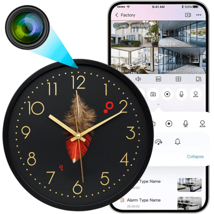 Mini kamera ukryta w zegarze z czujnikiem ruchu WiFi WCC03
