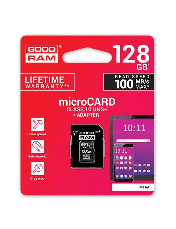 Karta pamięci SD GoodRam UHS1 CL10 128GB + adapter