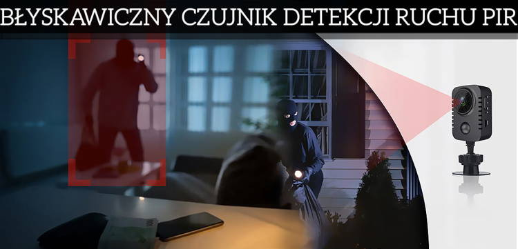 Mini kamera szpiegowska dyskretna z czujnikiem ruchu MD31