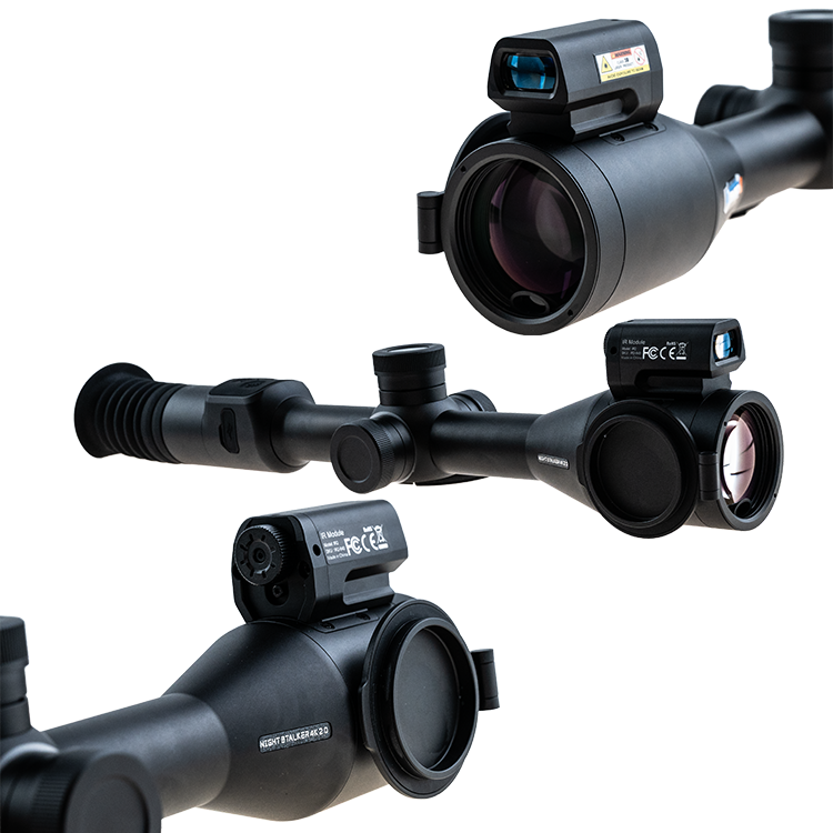 Zestaw Celownik noktowizyjny Pard Night Stalker 4K 2.0 70mm LRF+ moduł iluminator podczerwieni IR-2 850 nm