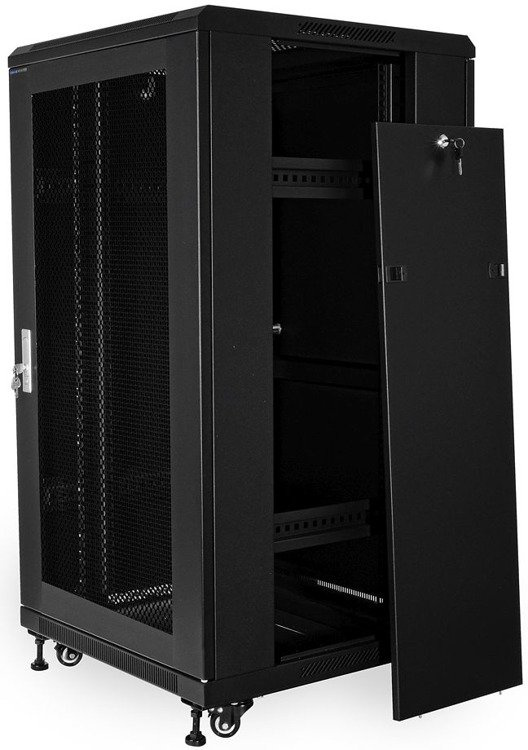 Szafa Rack 18U 19" 600 z siatką R19-18U/600 S6618DP