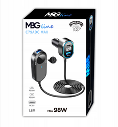 ROZDZIELACZ GNIAZDA ZAPALNICZKI ŁADOWARKA USB LED WOLTOMIERZ 98W PD30W QC
