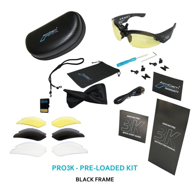 Okulary taktyczne AimCam Pro 3K z kamerą 3K