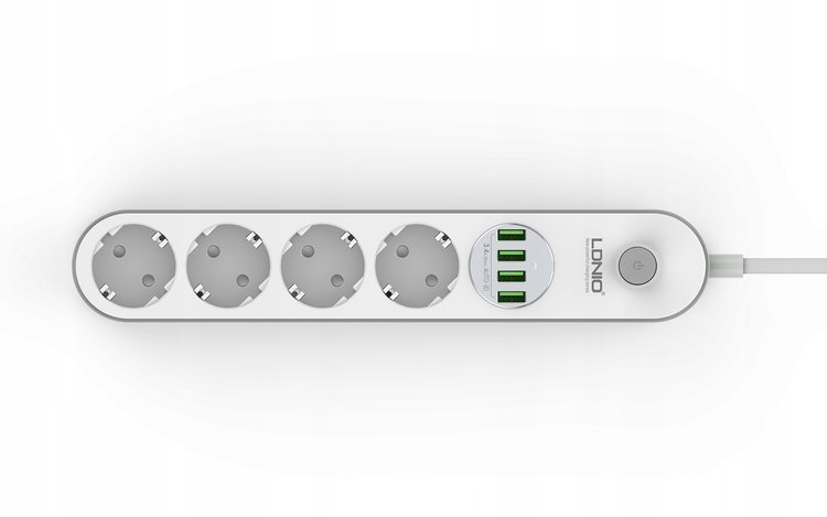Listwa zasilająca LDNIO SE4432 4 gniazda 4xUSB