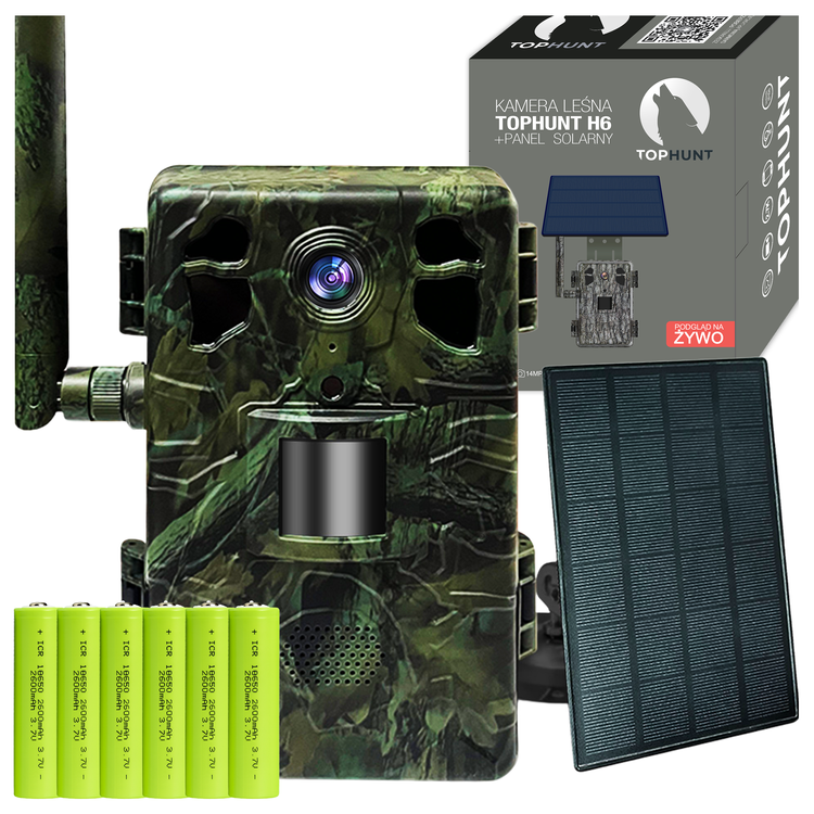 Kamera leśna fotopułapka z podglądem na żywo H6 TopHunt 2.7K 4G LTE Green
