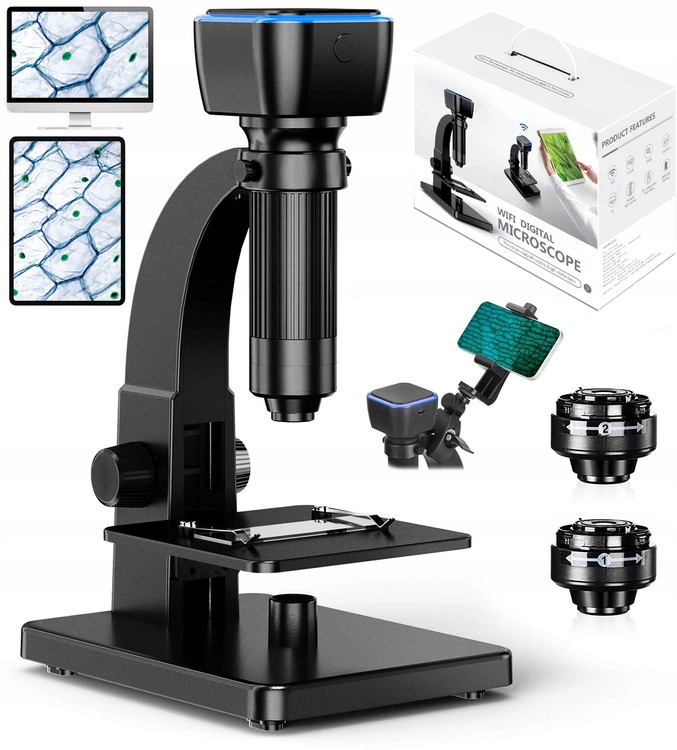 Mikroskop cyfrowy WIFI LCD 12Mpix 2000x Inskam 315 Na komunię, na prezent, dla ucznia