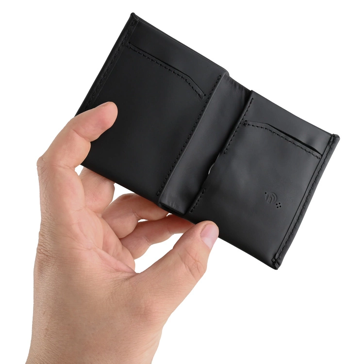 Portfel notiOne Slim - widok z wszystkich stron i aplikacja mobilna