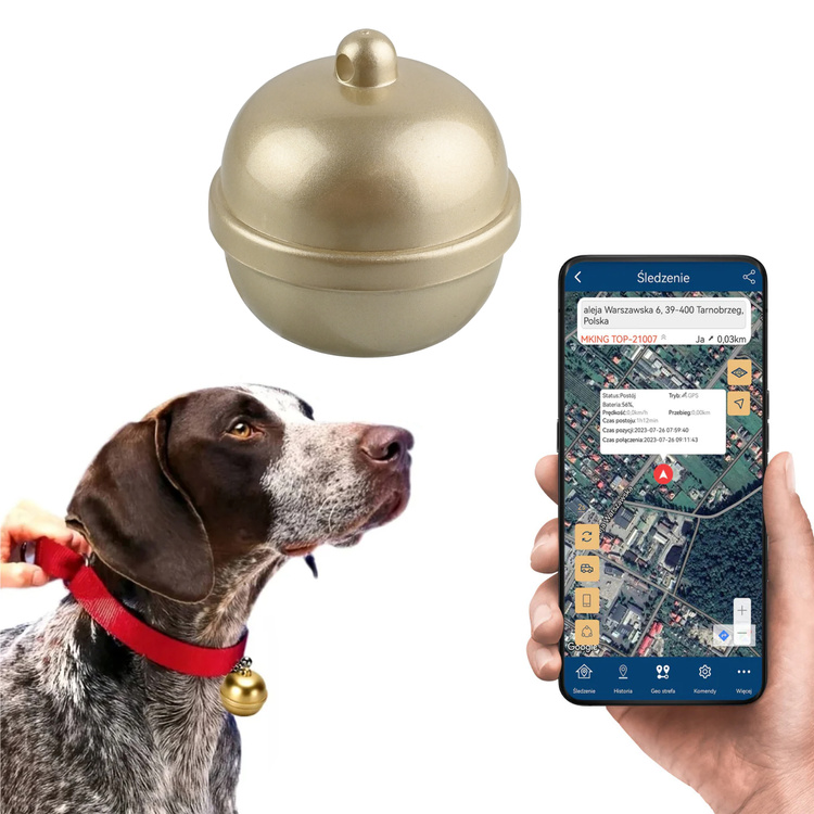 Lokalizator GPS MK15P dla Psa i Kota Wodoodporny IP67 Bez Abonamentu Obroża