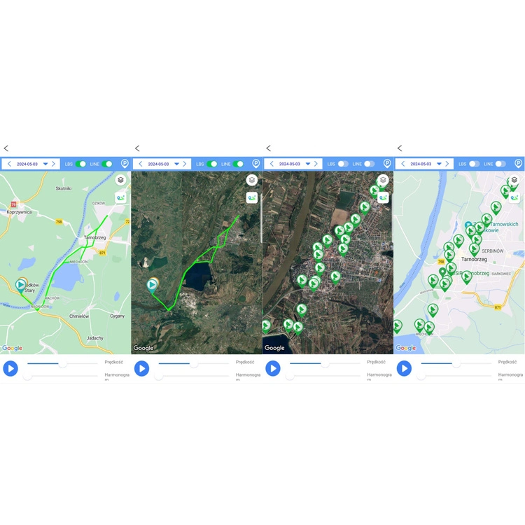Aplikacja GPS365 - panel zarządzania lokalizatorem