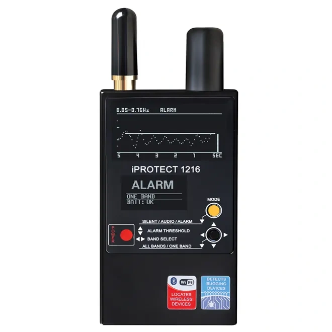 iProtect 1216 – profesjonalny wykrywacz podsłuchów i urządzeń bezprzewodowych widok główny