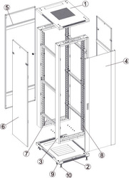 Szafa Rack 19'' 42U 1000mm stojąca S6142DPW