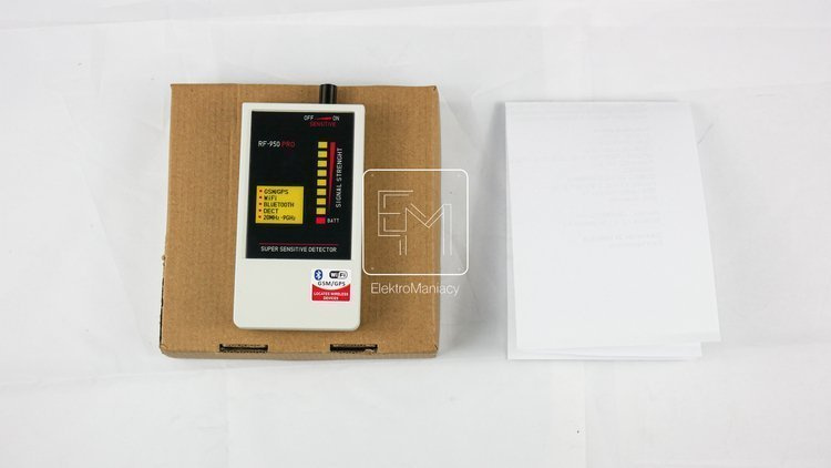 Profesjonalny Wykrywacz Podsłuchów, Kamer WiFi i Lokalizatorów GPS RF-950 PRO