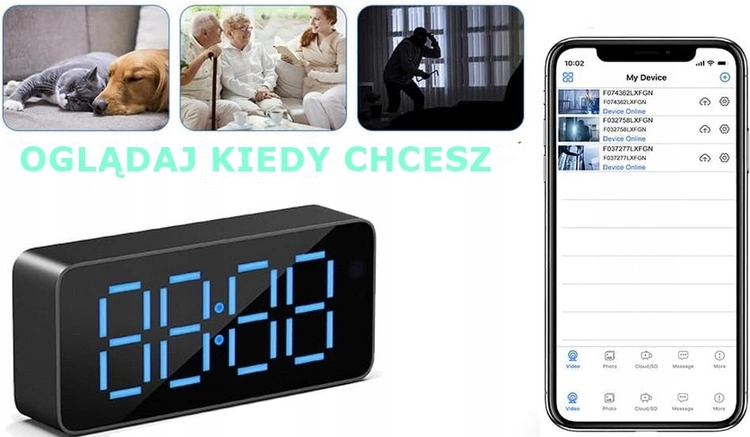 mini kamera szpiegowska z podglądem na żywo w telefonie