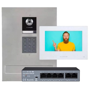 S2201D-SKM + IP M2010W VIDOS ONE BIAŁY + Switch