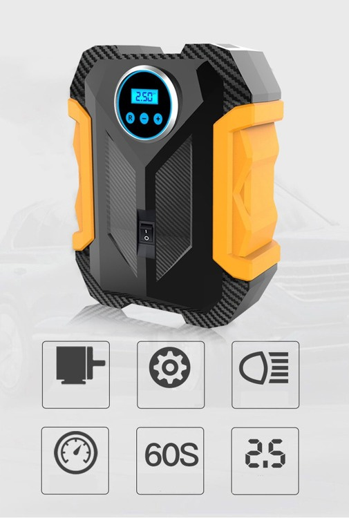 Samochodowy kompresor sprezarka pompka 12V LED CARSUN C1399